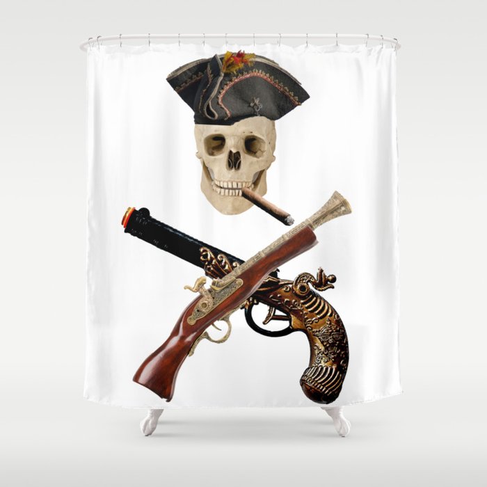 pirate icon and death Shower Curtain
