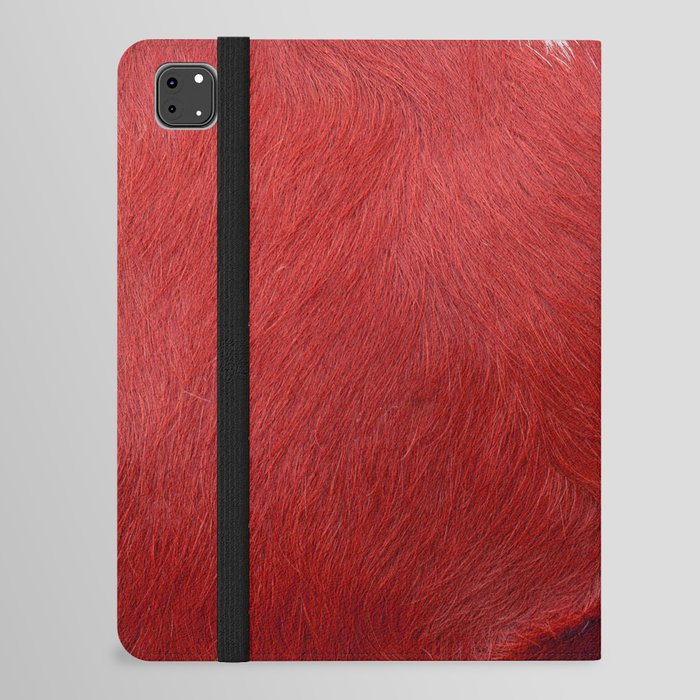 Red Cowhide, Cow Skin Print Pattern iPad Folio Case