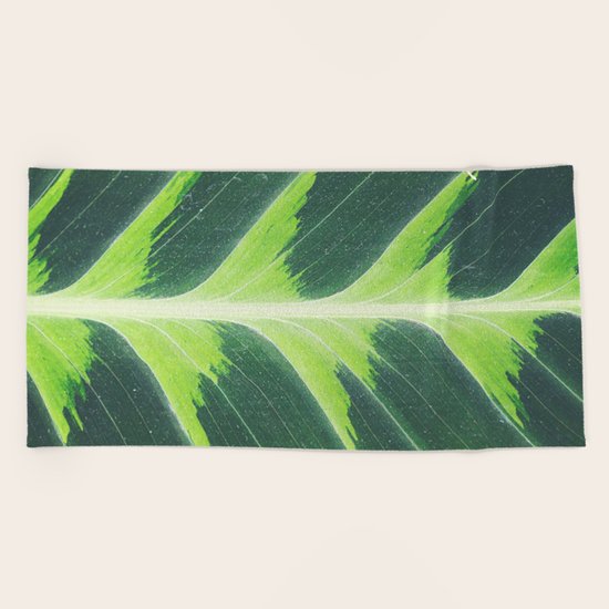 Leaf green Beach Towel