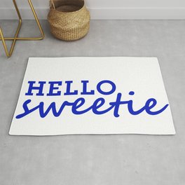 Hello Sweetie Rug | Space, Movies & TV, Love, Typography 