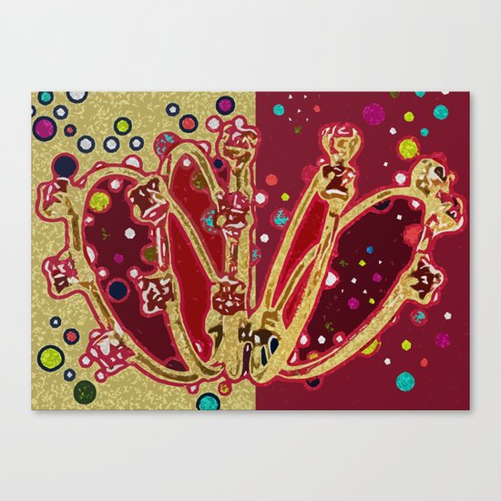 5 Golden Rings - 12 Days of Christmas Series Canvas Print