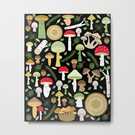 A Walk In The Forest Metal Print | Illustration, Mixed Media, Nature, Children 