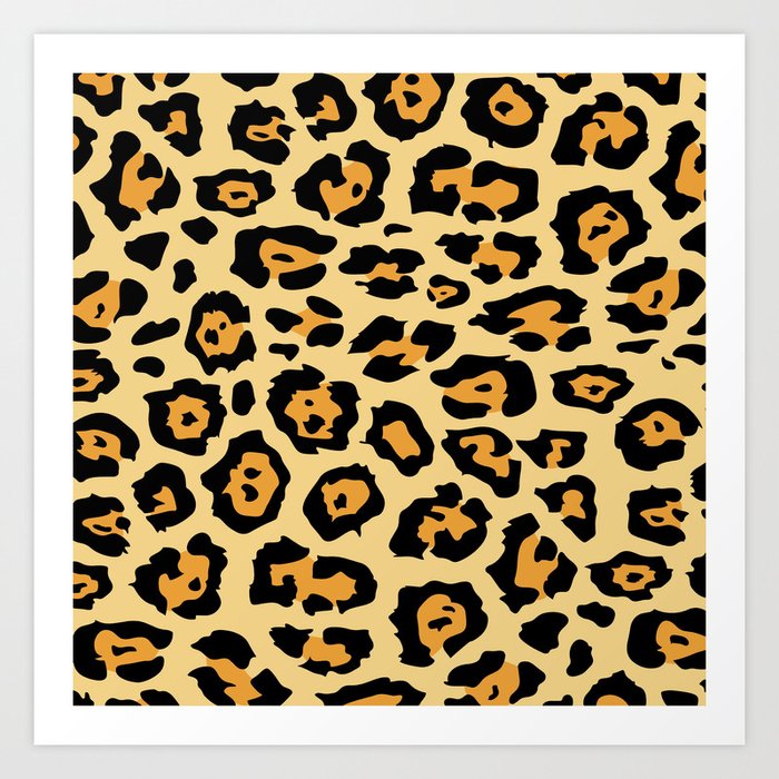 safari animal brown and tan cheetah leopard print Art Print by