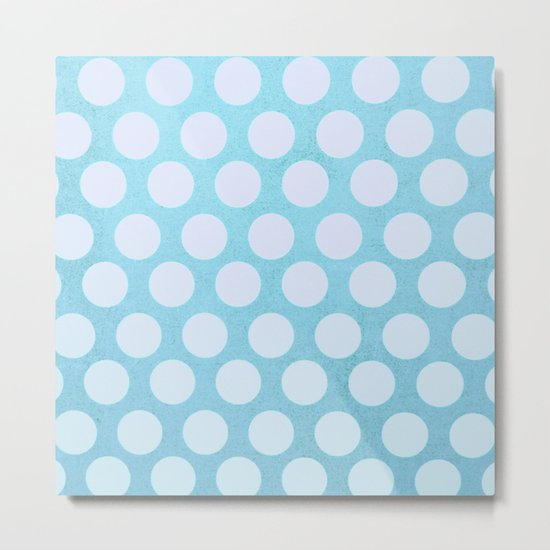 Ocean Blue Dots Metal Print