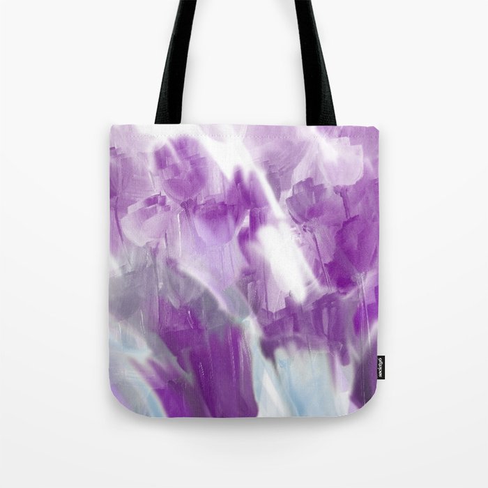 Violet Flower Garden Tote Bag