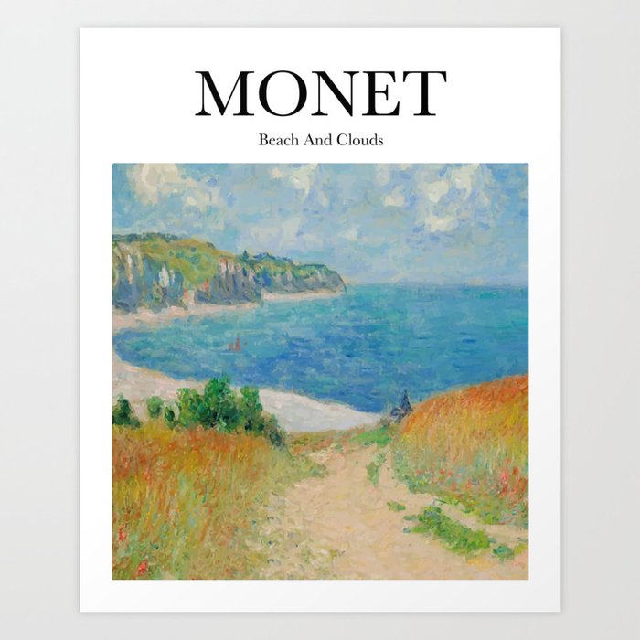 Monet -  Beach And Clouds Art Print