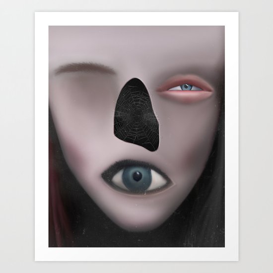 Messed Up Face Art Print