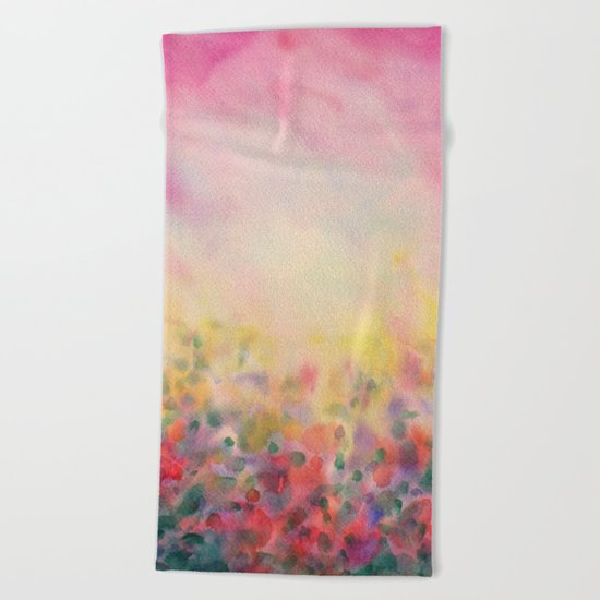 Pink Mystical Spring Beach Towel