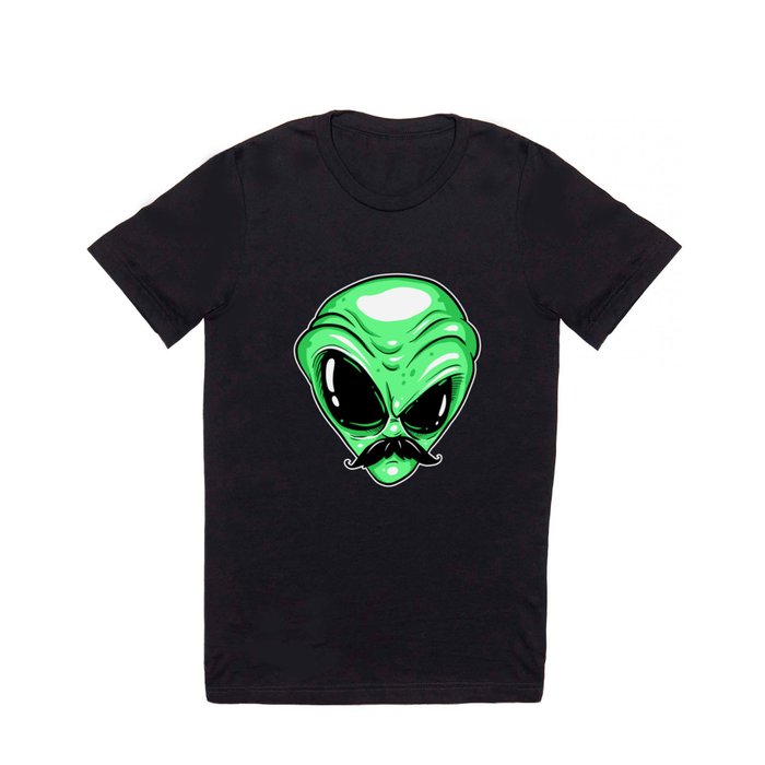 Alien Mustache T Shirt