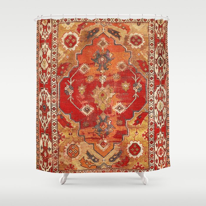 Transylvanian West Anatolian Carpet Print Shower Curtain