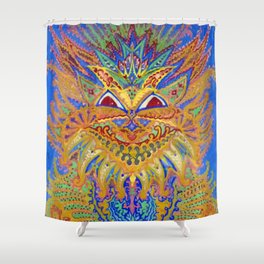 Kaleidoscope Cat Louis Wain Shower Curtain