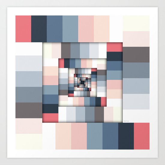 Geometric Layers of Color Art Print