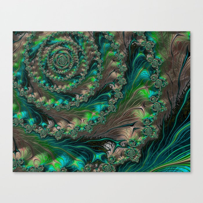 Undersea Garden fractal design Canvas Print