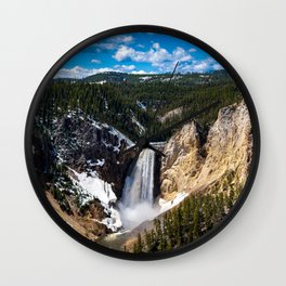 Yellowstone Falls Wall Clock