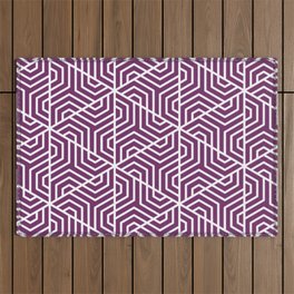 Byzantium - violet - Geometric Seamless Triangles Pattern Outdoor Rug