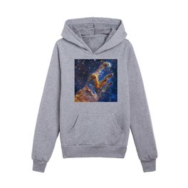 Nasa and esa picture 75 : pilliers of the creation by James Webb telescope Kids Pullover Hoodies