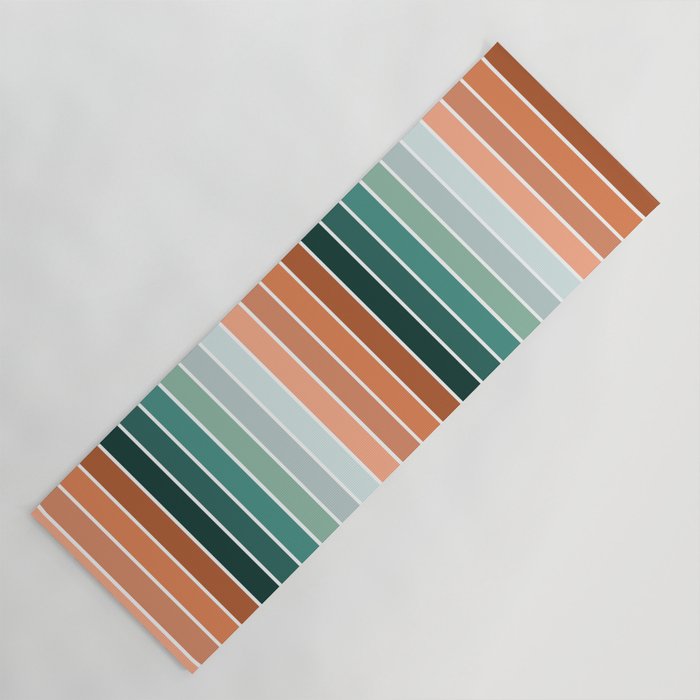70s stripes - terracotta, rust, orange, dusty blue, sage, dusty