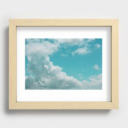 Bouncy Clouds Over Galveston Texas Recessed Framed Print