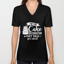 Cake Decorating Baker Ideas Beginner V Neck T Shirt