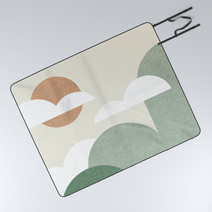 Mountains and Clouds Picnic Blanket by MoonlightPrint Society6
