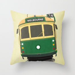 Melbourne Tram Throw Pillow