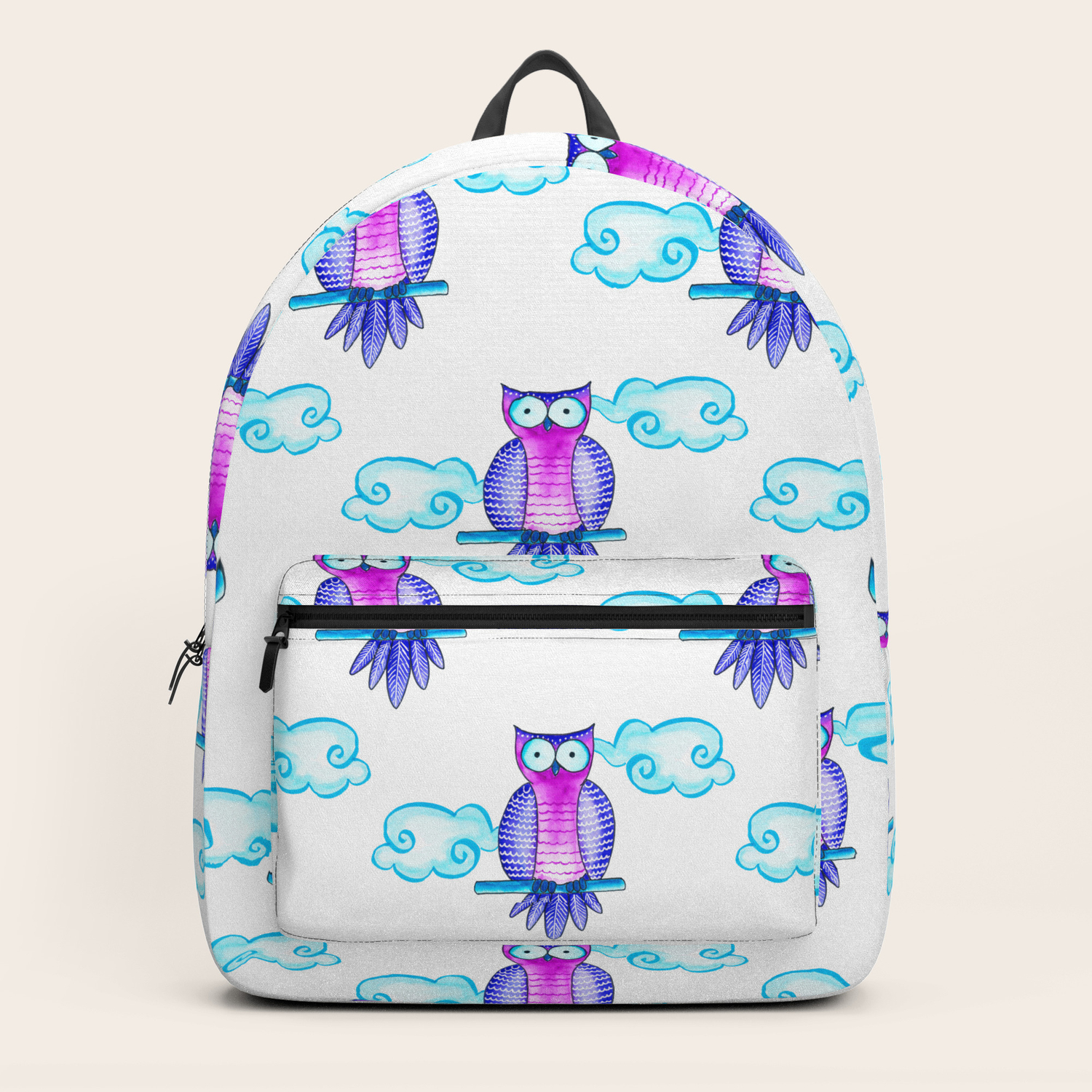 purple owl backpack