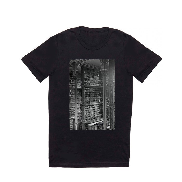 A Book Lover's Dream - Cast-iron Book Alcoves of Leather bound books Old Cincinnati Public Library T Shirt