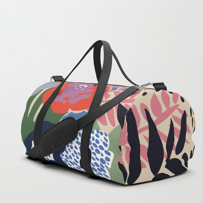 Maximalist floral shapes Duffle Bag