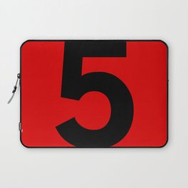 Number 5 (Black & Red) Laptop Sleeve