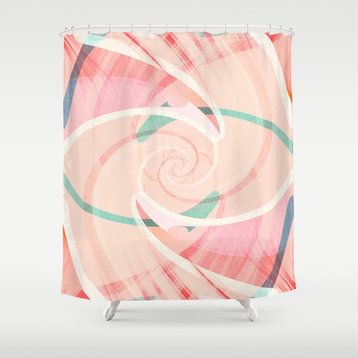 Wrapped in Ribbons: Multicolor Shower Curtain