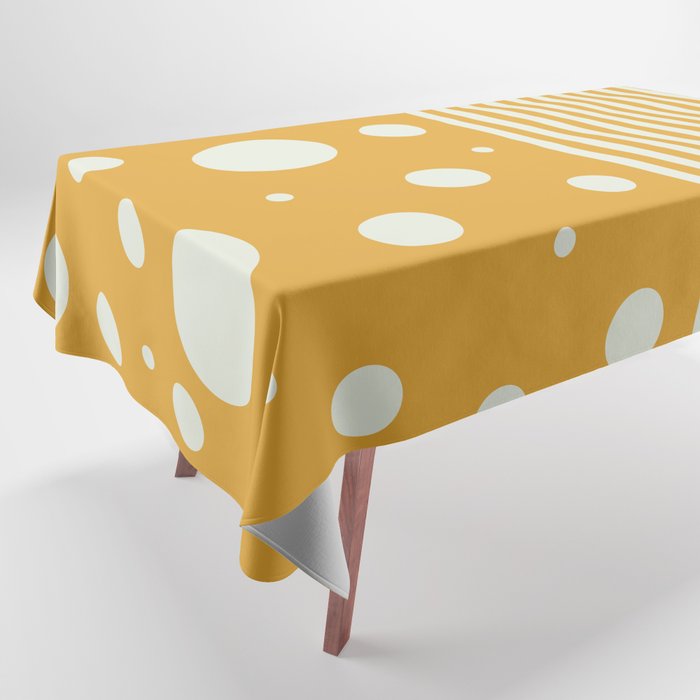 Spots and Stripes - Yellow Tablecloth