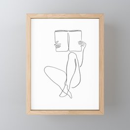Reading Naked n.2 Framed Mini Art Print