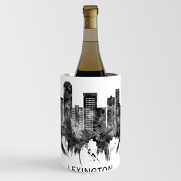 Lexington Kentucky Skyline BW Wine Chiller