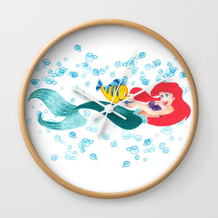 Ariel and Flounder Wall Clock