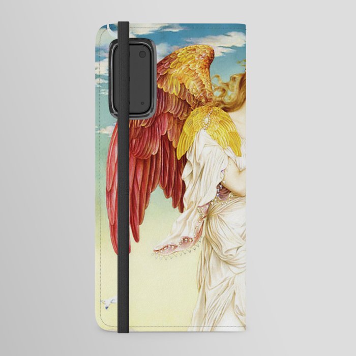 “Eos Angel of the Dawn” by Evelyn De Morgan Android Wallet Case