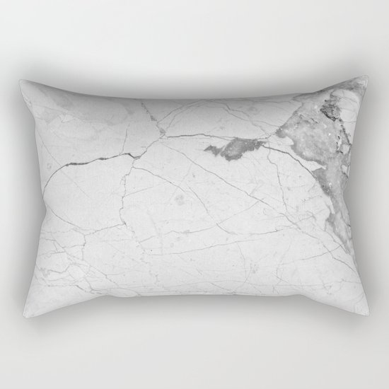 White Marble Rectangular Pillow