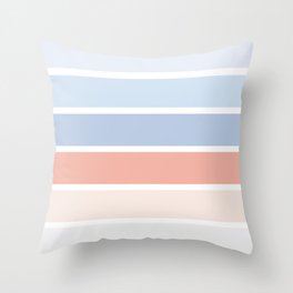 Ocean pastel palette stripes Throw Pillow