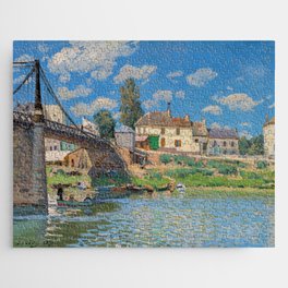 Alfred Sisley - The Bridge at Villeneuve-la-Garenne Jigsaw Puzzle