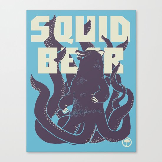 Squid-Bear Canvas Print