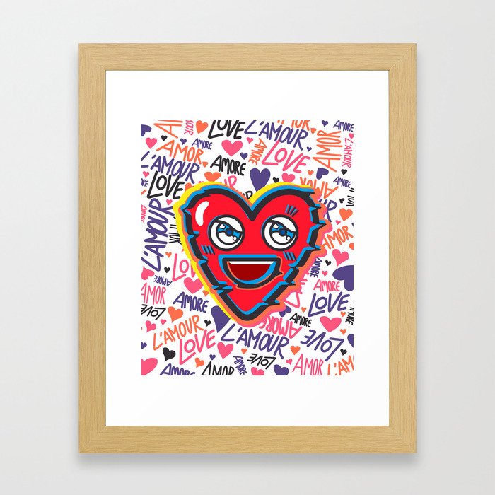 LOVE BEAT Framed Art Print