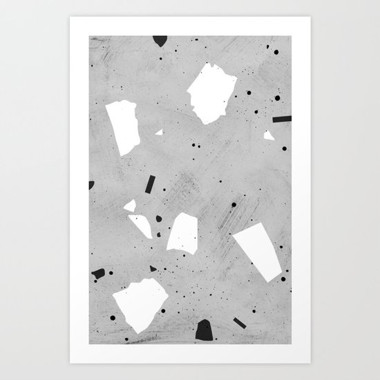 painted terrazzo 3 Art Print