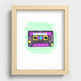Kawaii Retro Cassette Tape Recessed Framed Print