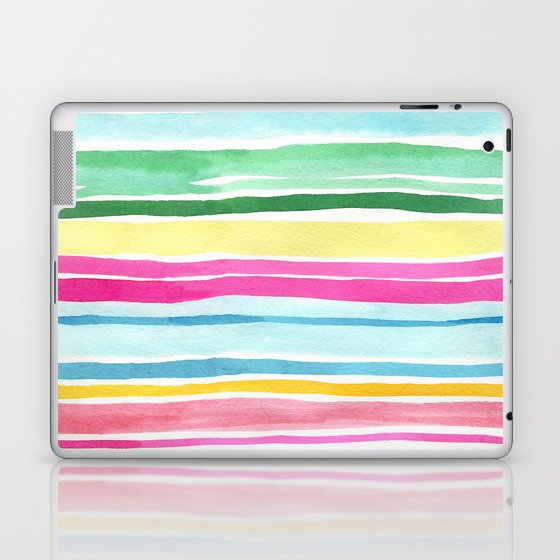 Icecream stripes Multicolored rainbow Laptop & iPad Skin