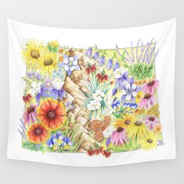 Colorado State Art | Colorado Art | Colorado Wildflowers | State of Colorado | Flowers of Colorado Wall Tapestry