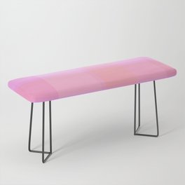 Amera - Geometric Modern Minimal Colorful Retro Summer Vibes Art Design in Pink Bench