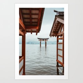 Itsukushima Shrine. Torii gate. Miyajima, Japan. Travel print - Photography wall art. Art print. Art Print