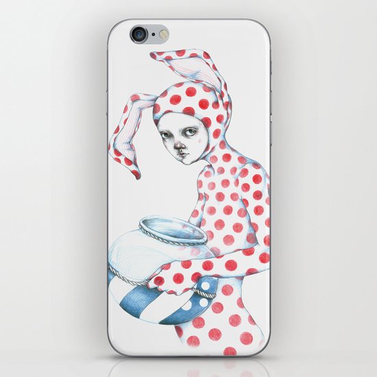 Red Dotted Bunny iPhone & iPod Skin