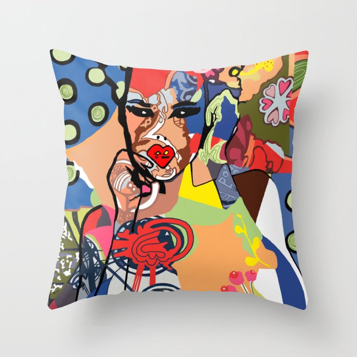 Collage of Beauty Throw Pillow
