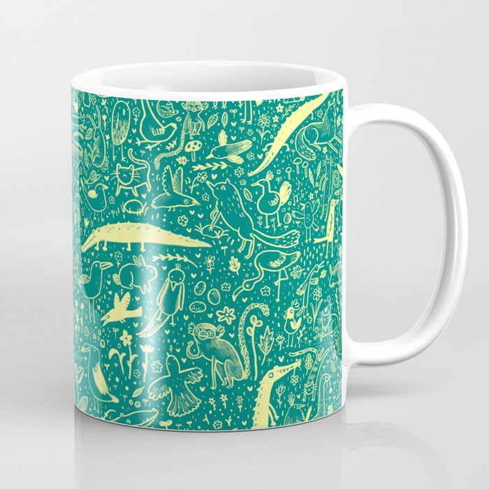 Scattered Critters Pattern Coffee Mug