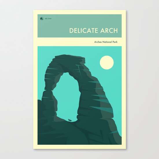 ARCHES NATIONAL PARK POSTER (Delicate Arch) Canvas Print